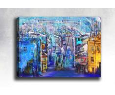 Bonamaison Peinture sur toile, multicolore, 70 x 100 cm - ConÃ§u et fabriquÃ© en Turquie