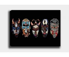 Bonamaison Peinture sur toile, multicolore, 70 x 100 cm - Conçu et fabriqué en Turquie