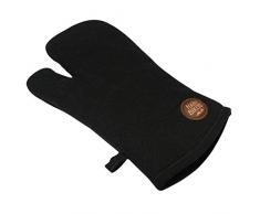 Hairy Bikers Gant de Cuisine Simple en Denim 18 x 32 cm Idéal pour la Cuisine à la Maison 100% Coton délavé Imprimé 180 g/m² Garnissage en Fibre de Polyester 300 g/m² Noir