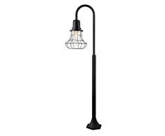 Viokef Lighting 4171100 Outdoor Lampadaire Alfredo, Aluminium, E27, Noir, 23 x 27 x 120
