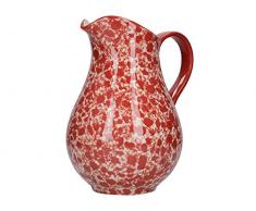 London Pottery C001004 Pichet Ã lait, CÃ©ramique, rouge/blanc, 1.1 Litre