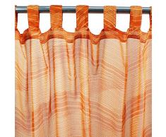 Thedecofactory 117235 Voilage, Polyester, Orange, 110 x 250 x 3 cm
