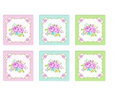 R2S 952HERI Set 6 Dessous de Verres Rigides Heritage, LiÃ¨ge, Multicolore, 11x11x3 cm