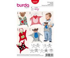 Burda B6624 Patron de Couture Doudou, Papier, Blanc, 19 x 13 x 1 cm