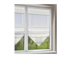 HomeMaison Store Voilage Réglable et à Pointe, Polyester, Ecru, 120x60 cm