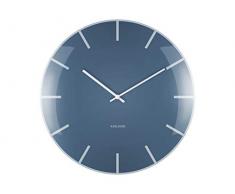 Karlsson KA5722BL Horloge Murale, Verre, Bleu, Taille uniq