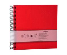 Goldbuch Album Photo Ã Spirale 20Â x 20Â cm, 40Â Pages avec Pergamin, Linum, Rot, 20 x 20 cm