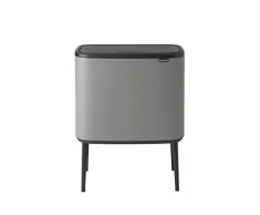 Brabantia 111648 Poubelle, Acier, Mineral Concrete Grey, 36L