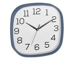 TFA-Dostmann Horloge Murale analogique, Bleu Pigeon, (L) 295 x (B) 55 x (H) 295 mm