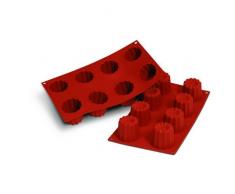 Silikomart 20.050.00.0065 SF050 Moule Forme Bordelaise 8 CavitÃ©s Silicone Terre Cuite