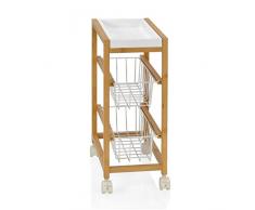Andrea House CC15085 Chariot Met/Bamboo Cuisine 2C 40 X 22 X 56
