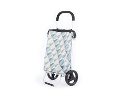 Une domo Rx-503806Â Rixx chariot de courses gÃ©omÃ©trique Couleurs pastel 38L, Aluminium, Polyester, plastique, Multicolore