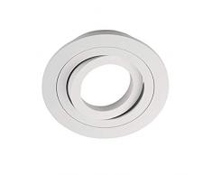 wonderlamp classic w-e000102Â Pack de spots encastrables ronds avec douille gU10, blanc, 9.3Â x 2.5Â cm, lot de 5