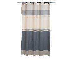 Fouta FutÃ©e Rideau prÃªt-Ã -Poser avec Anneaux, en fouta pour Une Ambiance de Vacances avec flexibilitÃ© de Hauteur, Coton, Multicolore, 240x140 cm