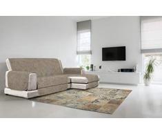 Italian Bed Linen Comfort Housse de canapé antidérapante avec méridienne Marron 240 cm