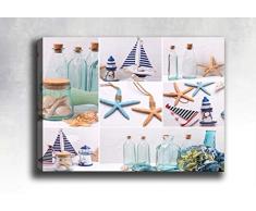 Bonamaison Peinture sur toile, multicolore, 40 x 60 cm - ConÃ§u et fabriquÃ© en Turquie