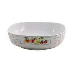 Thoune Leon Puzzle Bowl Saladier, Porcelaine, Blanc, 28Â x 28Â x 7Â cm
