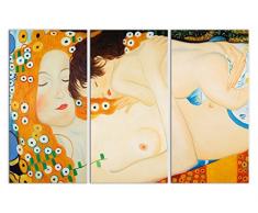 Arte Dal Mondo Reproductions Décoratifs Mère et Fils Tableau, Huile sur Toile, Peint à la Main et montée sur châssis esthétique, Multicolore, 80 x 120 x 2 cm