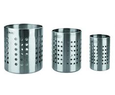 IBILI 708710 Porte Ustensiles de Cuisine, INOX, Argent, 12,49 x 10,21 x 10,21 cm