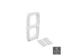 Emuca - Barre de penderie escamotable, Tringle relevable, penderie Rabattable pour Armoire, Plusieurs mesures et Couleurs (2 Un, Blanc)