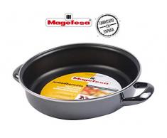 Megafesa Glass - Faitout Bas, diamÃ¨tre 24 cm, Noir Cristal