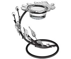 Comarco Sa 12193 Bougeoir en Fer, Verre, Multicolore, 10 x 10 x 15 cm