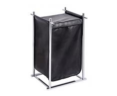 Wenko 22097100 Kyoto Coffre Ã Linge Plastique/Acier Inoxydable Noir 37,0 x 5,0 x 63,3 cm