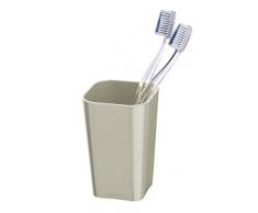 Wenko 22449100 Gobelet Candy Taupe, PS, 11 x 7 x 7 cm