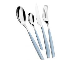 Casa Bugatti GL7U-021G50 Glamour de la mer Enemble de couverts, 24 piÃ¨ces, Bleu Ciel