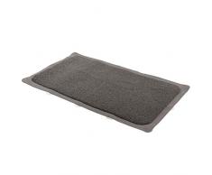 AmazonBasics Tapis de bain antidÃ©rapant, Luffa, Gris clair, 75 x 43 cm