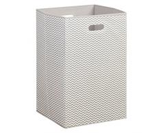 Interdesign 05201EU Panier Ã linge pliant, Chevron, avec PoignÃ©es - Taupe / Naturel Polypropylene Taupe/Natural 36,2x36,2x57,7 cm