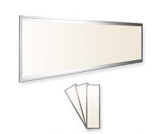 3x LEDVero 120x30 Panneau Ultraslim de LED - 36W, 3000lm, 3000K Plafonnier encastré avec clips de montage et transformateur EMV2016 - blanc chaud