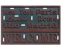 HSH Paillasson, Caoutchouc, Multicolore, 40Â x 60Â x 1Â cm