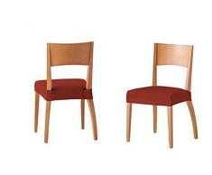 Housse pour chaise housse de chaise assise 24x30x6 cm Brique, 2 UnitÃ©s