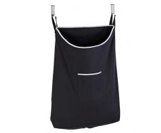 Wenko 62105100 Canguro Panier à Linge Dessus de Porte Coton Gris 52 x 10 x 81 cm
