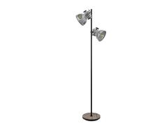 EGLO 49722 Lampe sur Pied, Bois, E27, 40 W, Braun-Patina, Schwarz