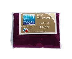 Nuit des Vosges 2101928 Cotoval Taie dOreiller Uni Coton Violine 65 x 65 cm