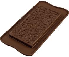 silikomart 22.138.77.0065 Moule en Silicone Tablette Love Choco Bar, Marron, 11,7 x 7,9 x 11 cm