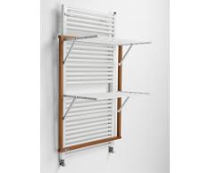 Arredamenti Italia AR_IT- 608 KLAUS Etendoir pour Chauffage Hêtre Massif couleur Cerise 69 x 89 x 45 cm