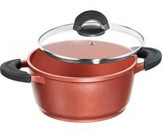 IMPERA Faitout Fonte dAluminium 24Â cm Convient pour Les plaques Ã Induction Rouge Hot Chili