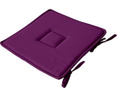 Enjoy Home Galette de Chaise Coton Violet 40 x 40 cm