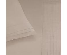 Bailet Housse de Couette - PlissÃ©s Intemporels Satin de Coton, Sable, 140 x 200 cm