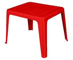 areta Table, modÃ¨le Elba, Rouge, 53Â x 63Â x 42Â cm, Lin, Taille Unique,