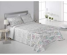 Secaneta Stilia Couvre-lit boutis imprimÃ© Printemps/Ã©tÃ© + Coussins Ã Jouer, Melissa 235 x 270 cm, lit 135, Multicolore, 235 x 270 cm