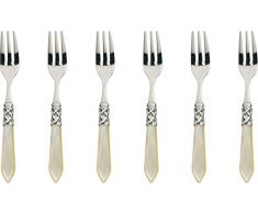 Casa Bugatti ALCAM-N4217 Alladin Ivory Ensemble de 6 fourchettes, Ivoire
