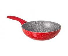 Bialetti Y0C8SP0280 Madame Rubino Induction PoÃªle de Wok Aluminium Gris/Rouge 28 cm