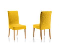 Martina Home Emilia Pack de Pochettes pour Chaise avec Dossier, Tissu 24x30x6 cm Or