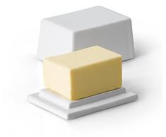 Continenta Beurrier en céramique avec Couvercle, pour 125 g de Beurre, Dimensions : 9,5 x 7 x 6 cm