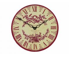 Roger Lascelles Horloge Murale franÃ§aise Rouge/crÃ¨me