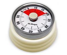 VinBouquet FIV 215 Minuteur de Cuisine, Acier Inoxydable, Beige, 7,5x10,5x3,5 cm